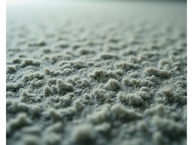 Close-up of a plush, high-end wool carpet with intricate pattern and soft texture